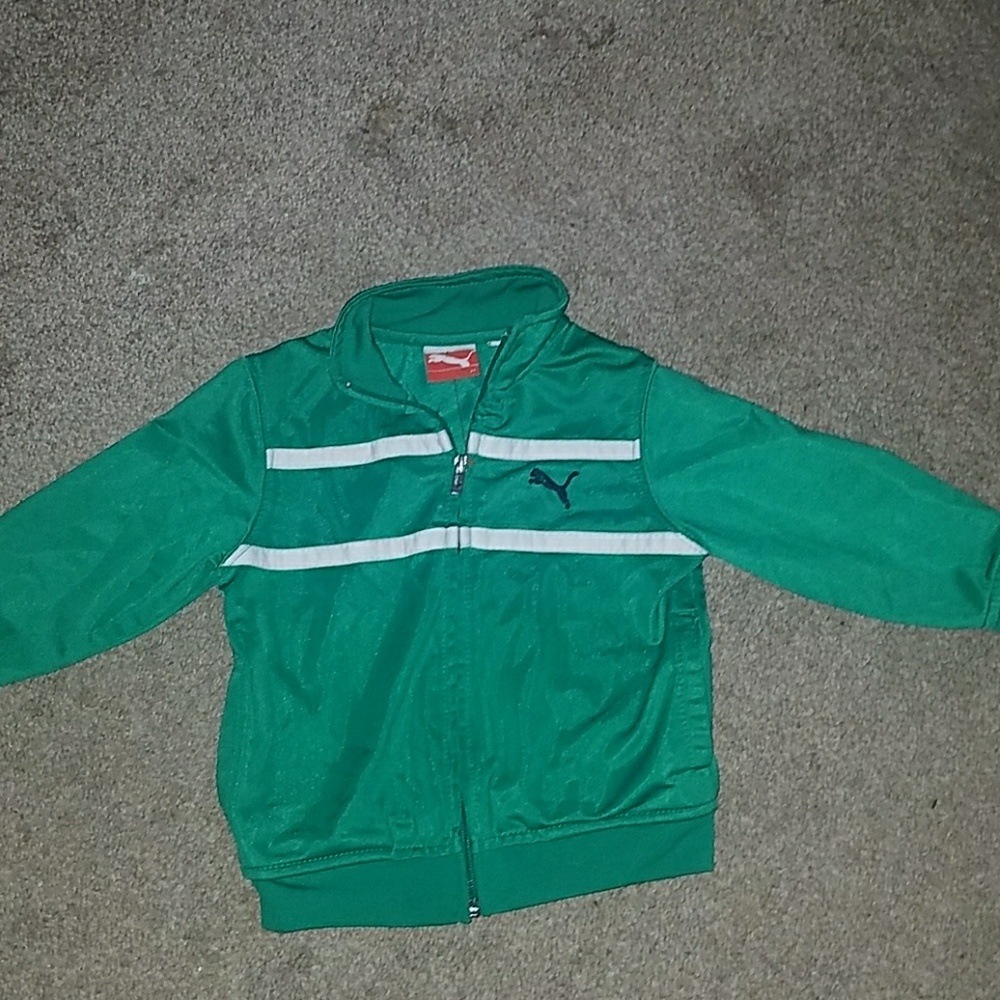 Green puma jacket boys
